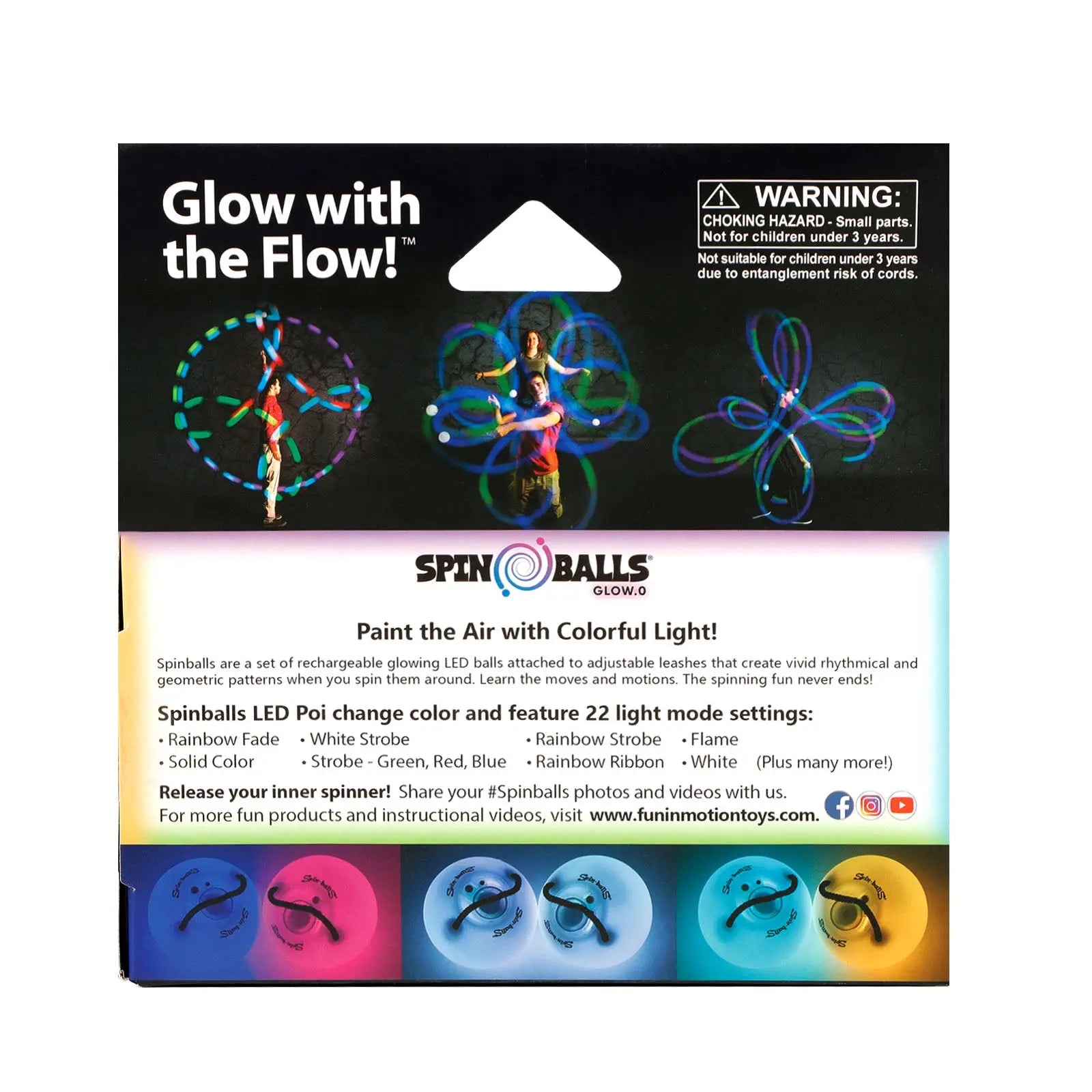 Glow. 0 LED Rechargeable Poi Set - Gift Ready