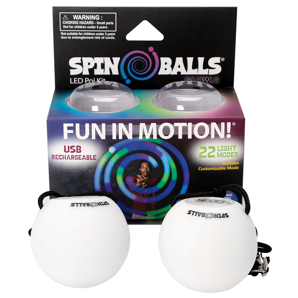 Glow. 0 LED Rechargeable Poi Set - Gift Ready