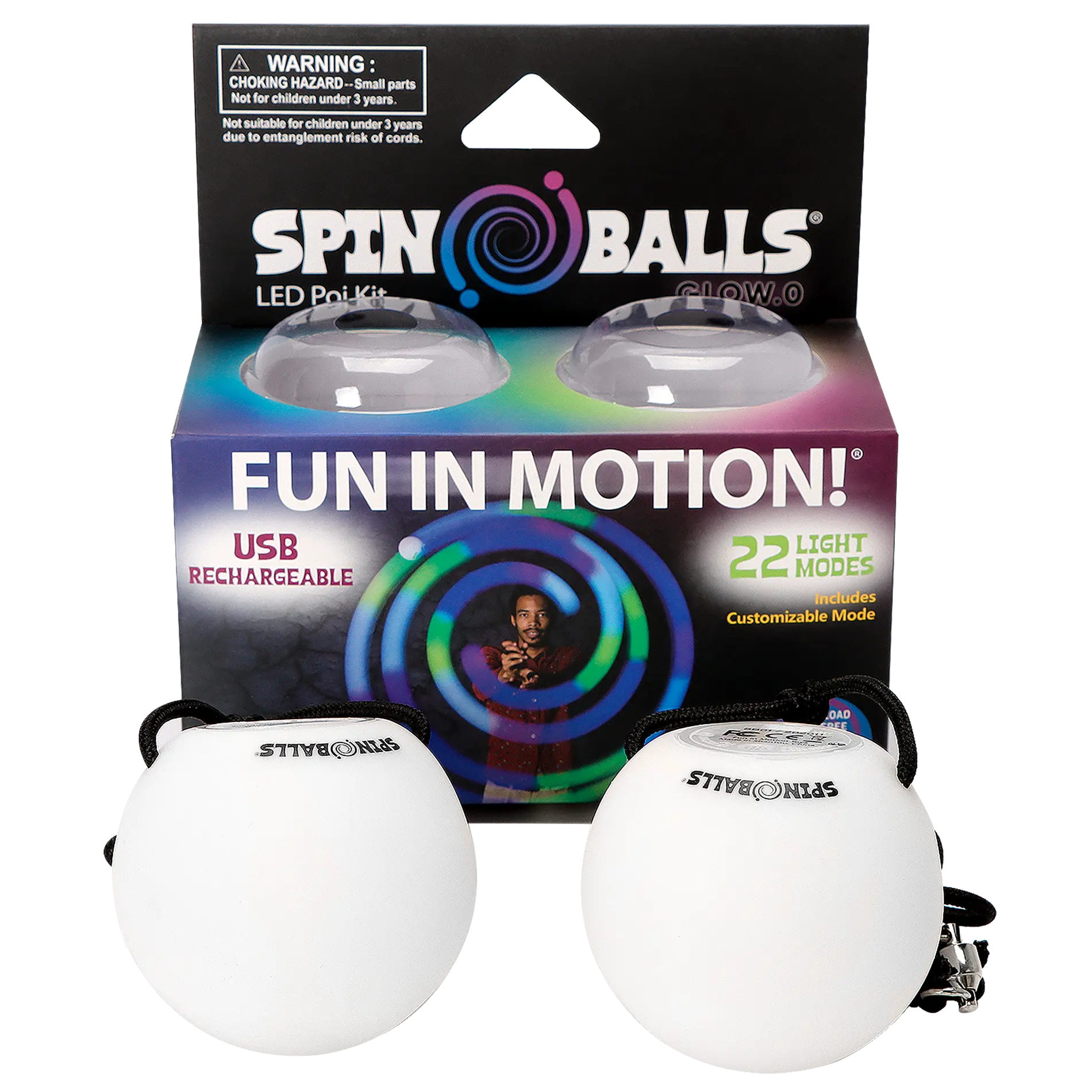 Glow. 0 LED Rechargeable Poi Set - Gift Ready