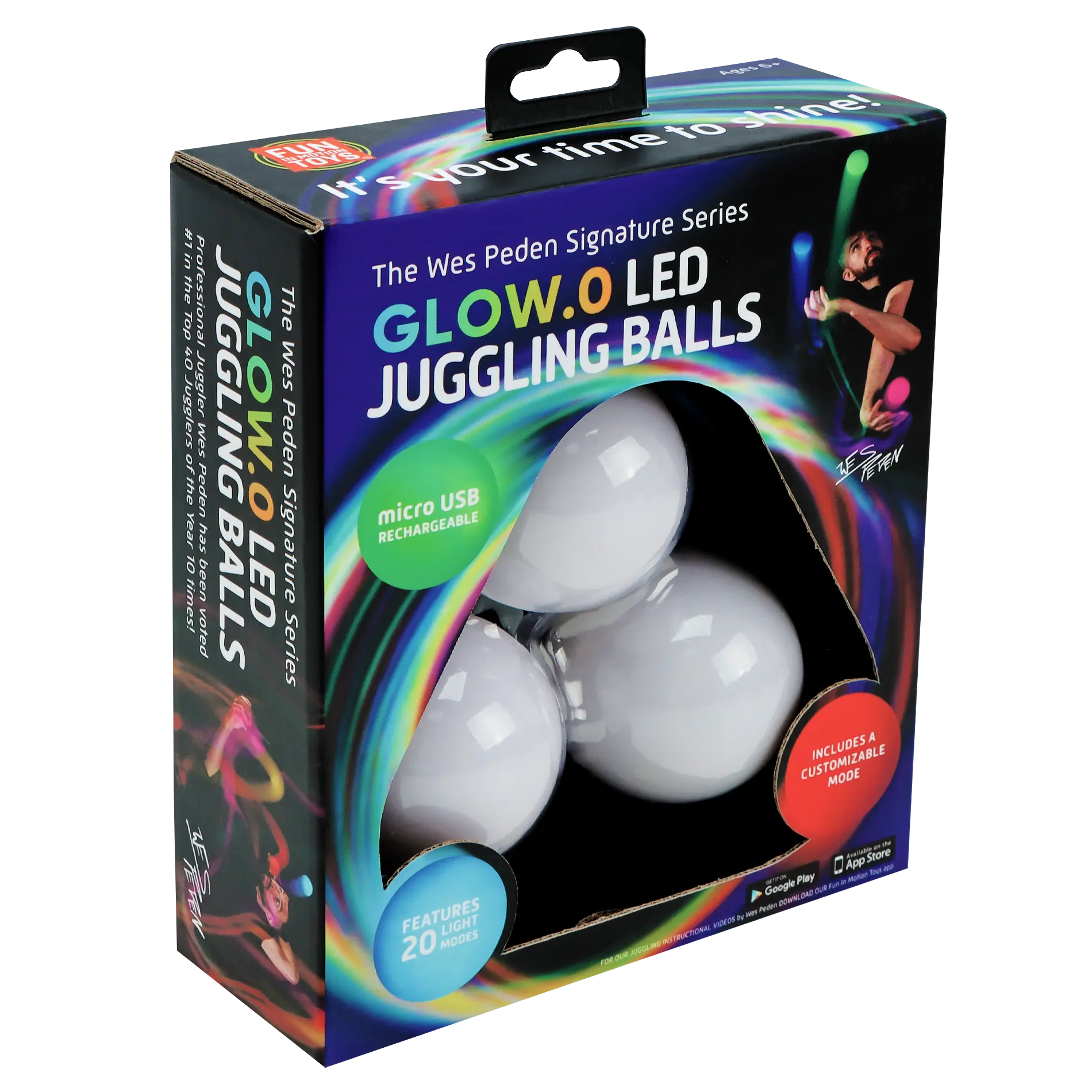 Wes Peden Glow.0 Juggling Balls - Light Flow