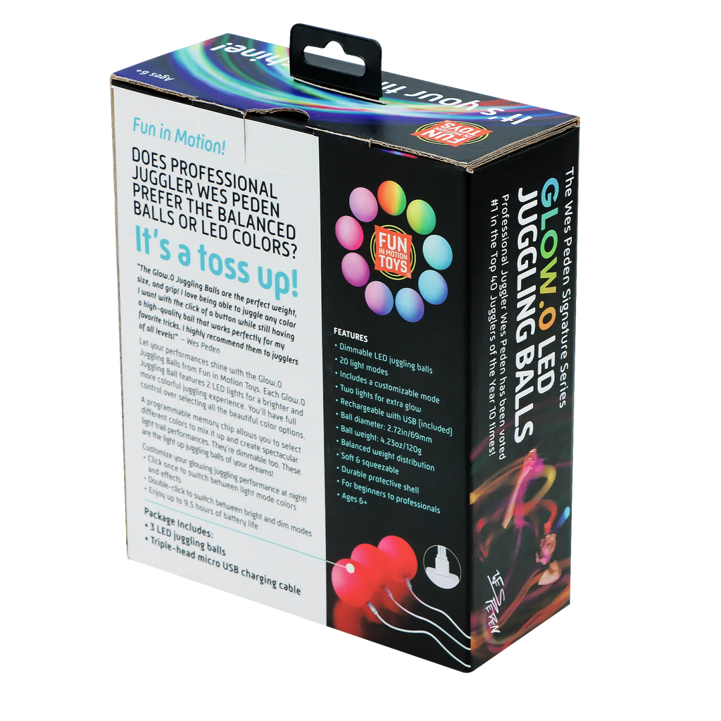 Wes Peden Glow.0 Juggling Balls - Light Flow