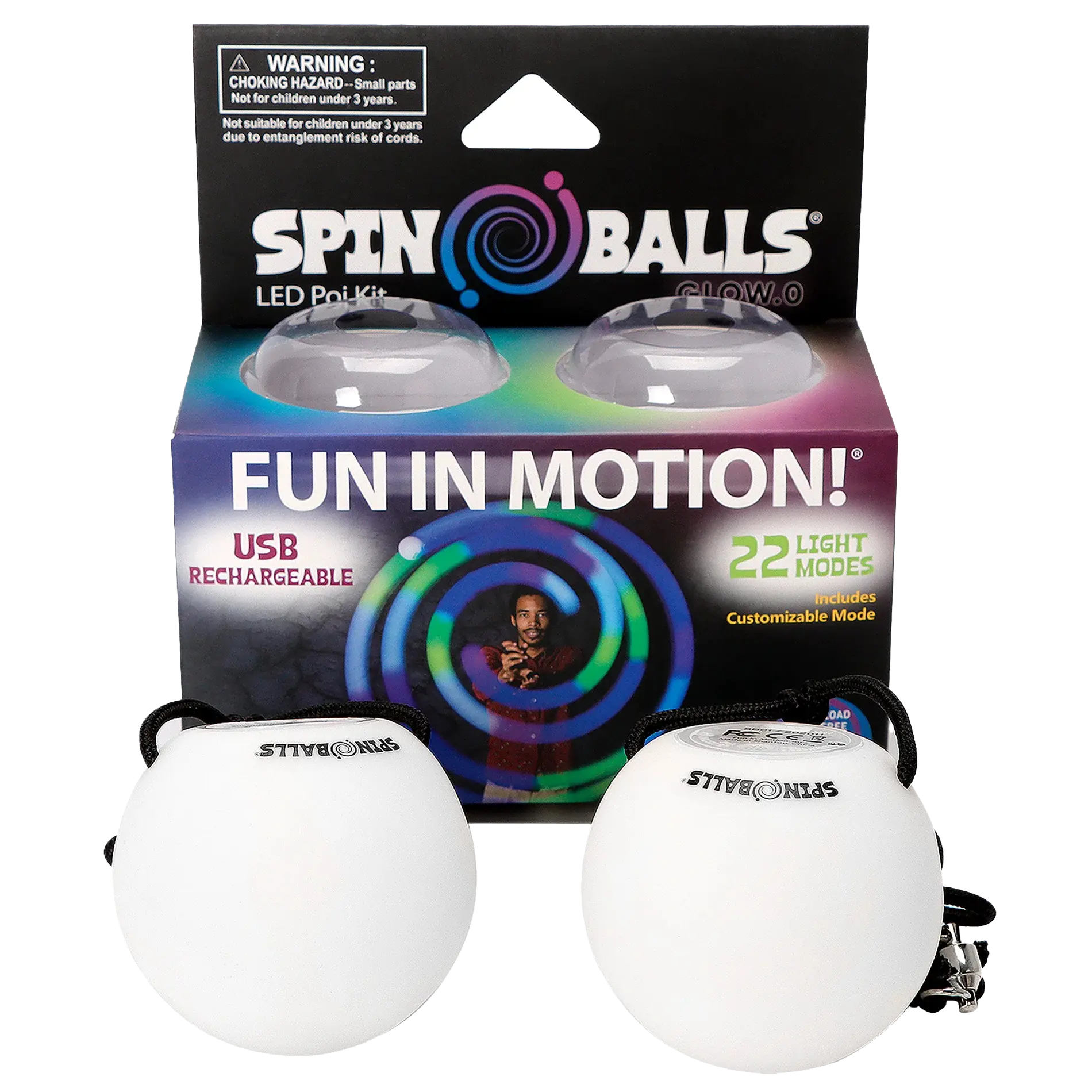 Glow. 0 LED Rechargeable Poi Set - Gift Ready