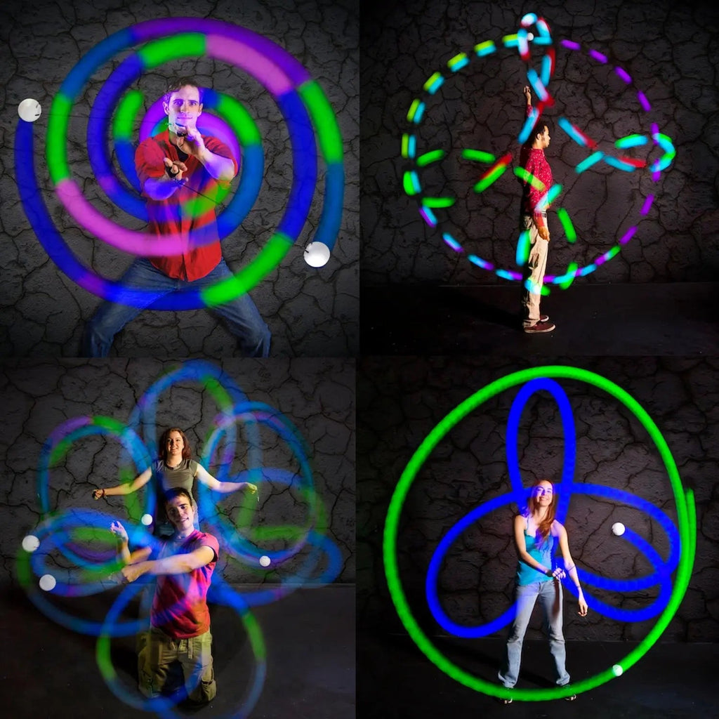 Glow. 0 LED Rechargeable Poi Set - Gift Ready